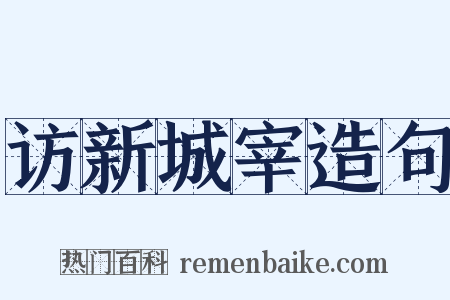 访新城宰造句是什么意思的图片